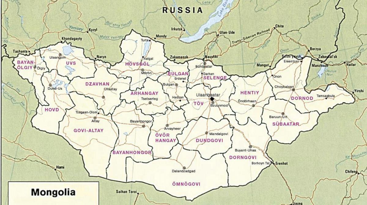 mapa de mongòlia estepa