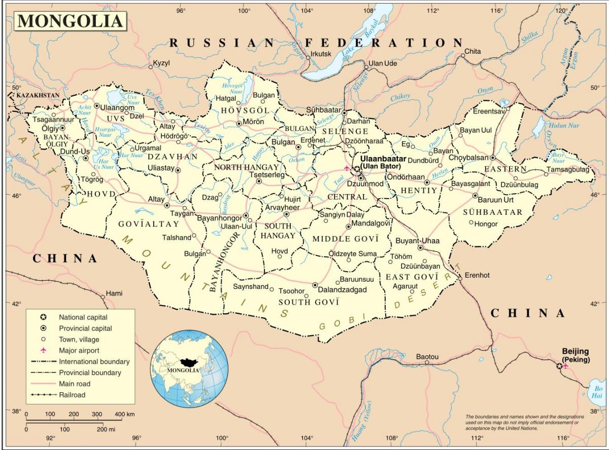 Mongòlia país mapa