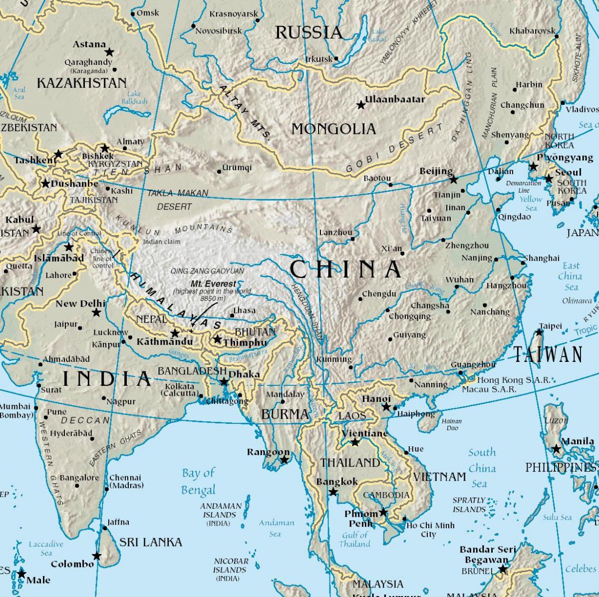 Mongòlia altiplà mapa de localització