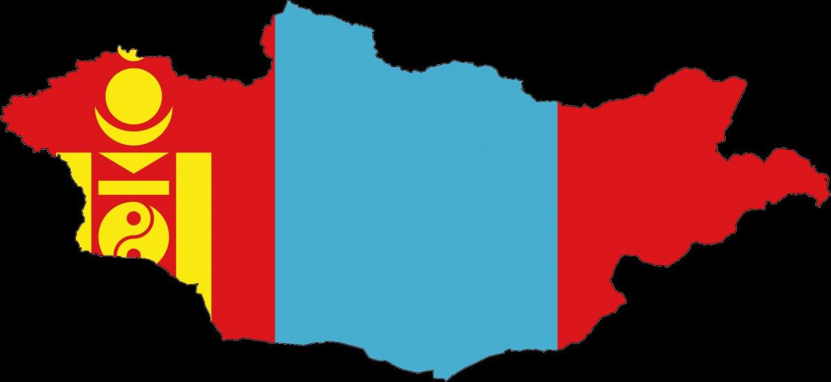 mapa de Mongòlia bandera