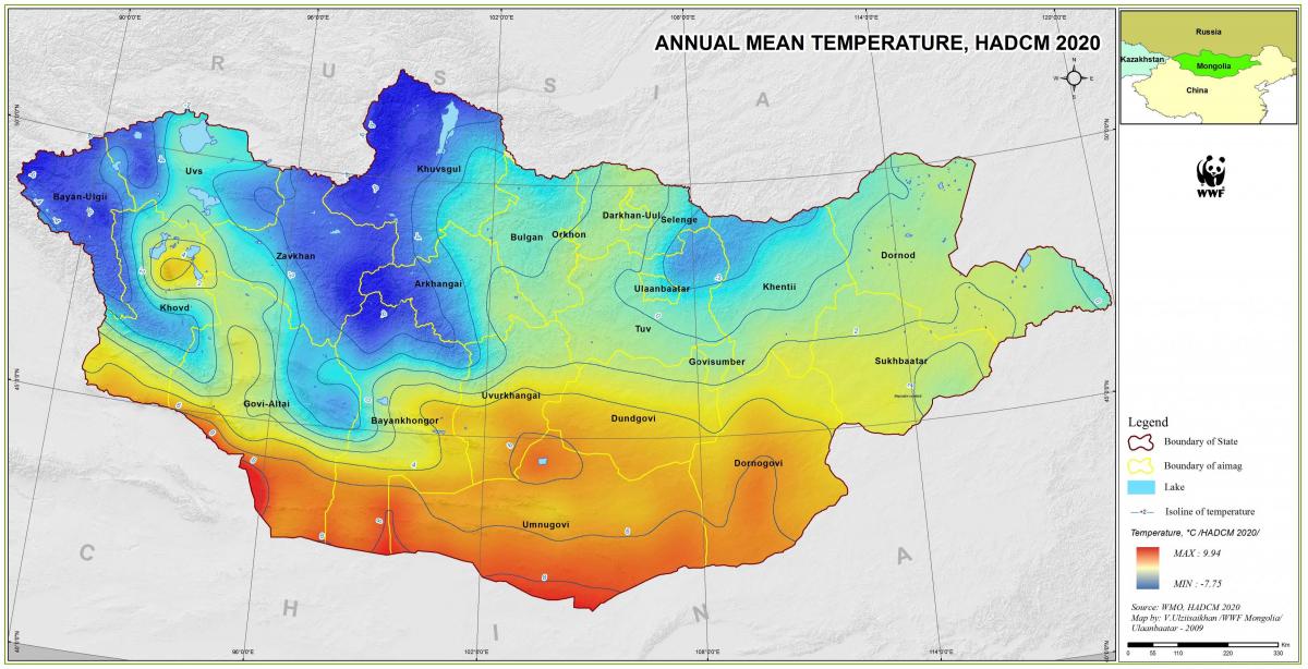 mapa de Mongòlia climàtic 