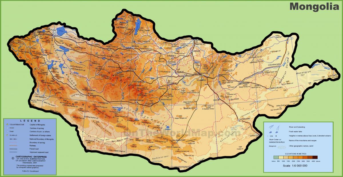 Mongòlia mapa de localització