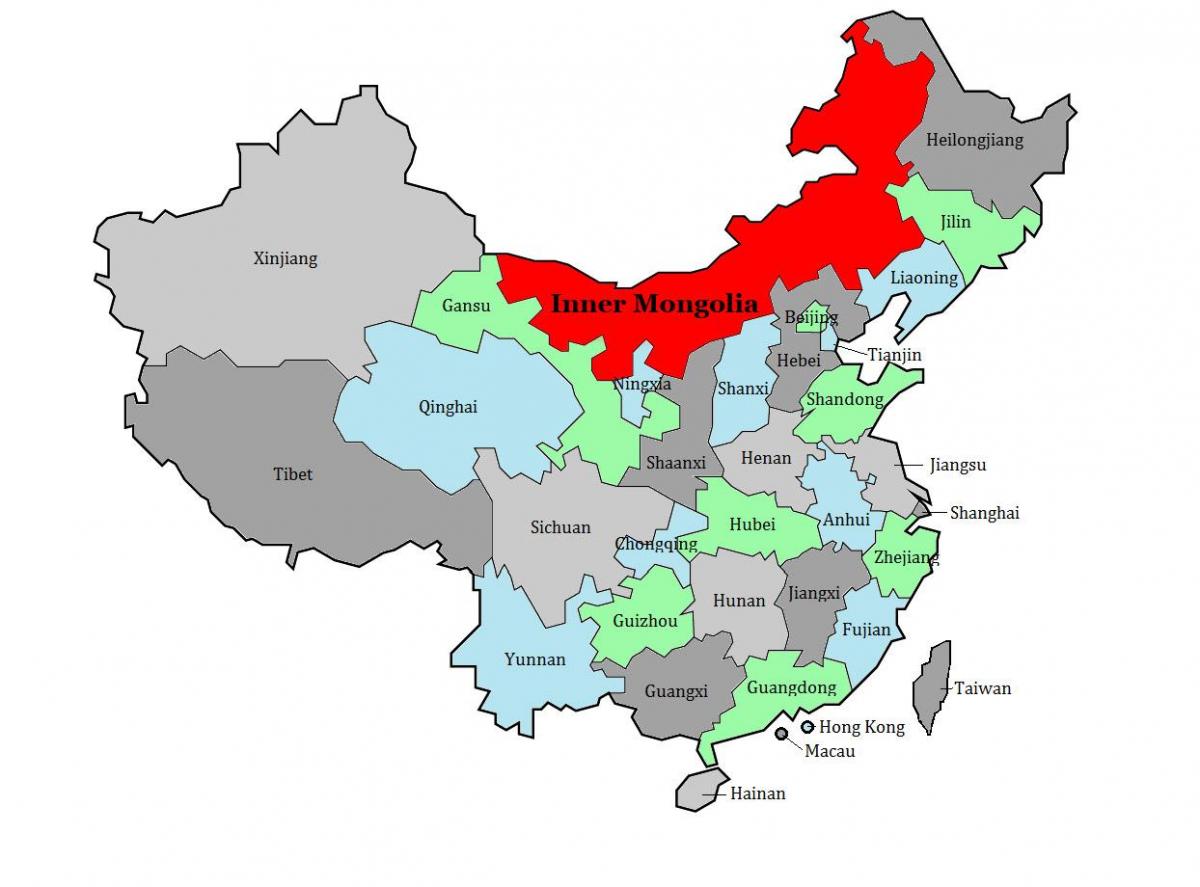 mapa de la regió de Mongòlia