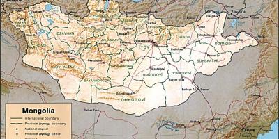 Mongòlia mapa geogràfic