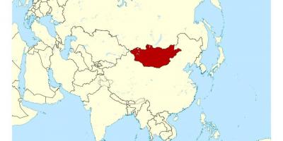 Ubicació de Mongòlia en el mapa del món