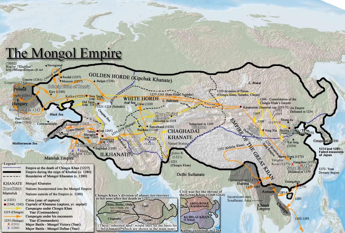 Mongòlia història mapa