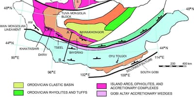 Mapa del mapa geològic de Mongòlia