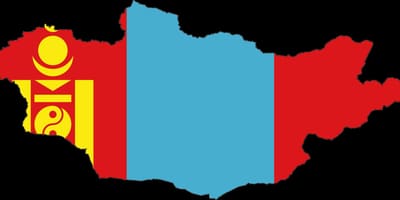 Mapa de Mongòlia bandera