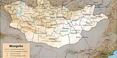 Mongòlia mapa geogràfic