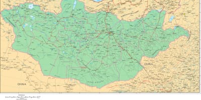 Mapa de Mongòlia carretera