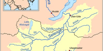 Mapa de Mongòlia riu