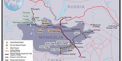 Mongòlia ferrocarril mapa